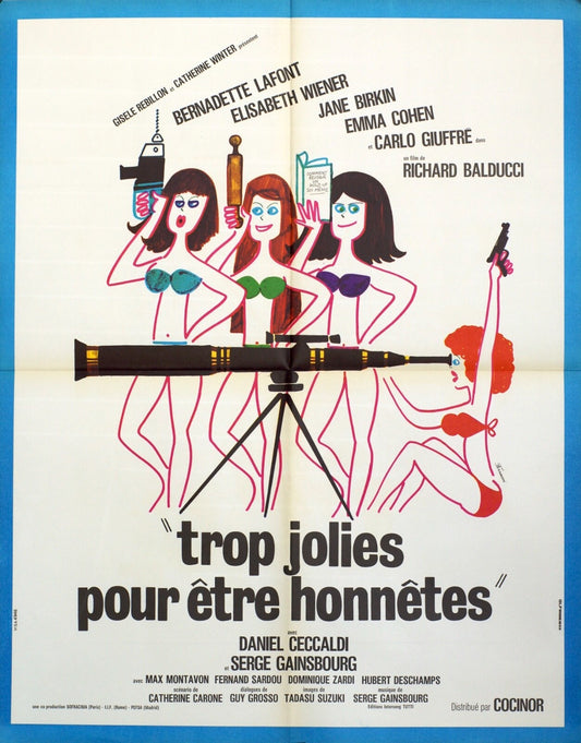 TROP JOLIES POUR ETRE HONNETES 60X80, (French Version) Original Poster