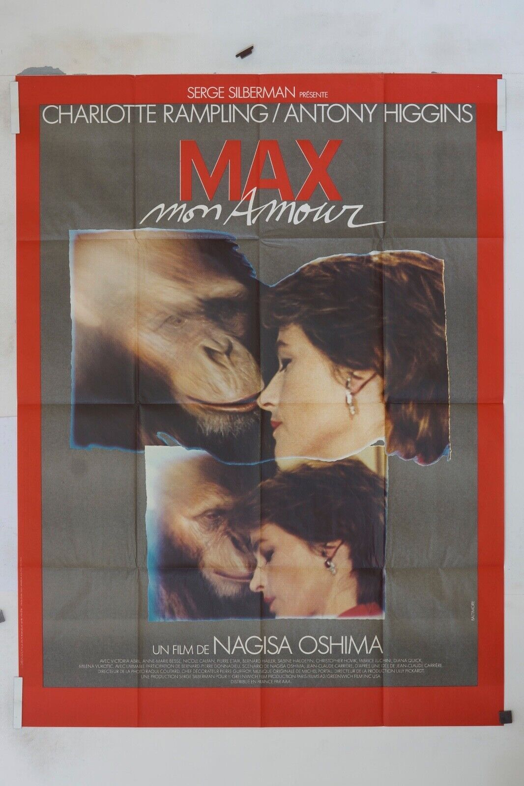 MAX MON AMOUR MOVIE POSTER ORIGINAL 120x160 CHARLOTTE RAMPLING