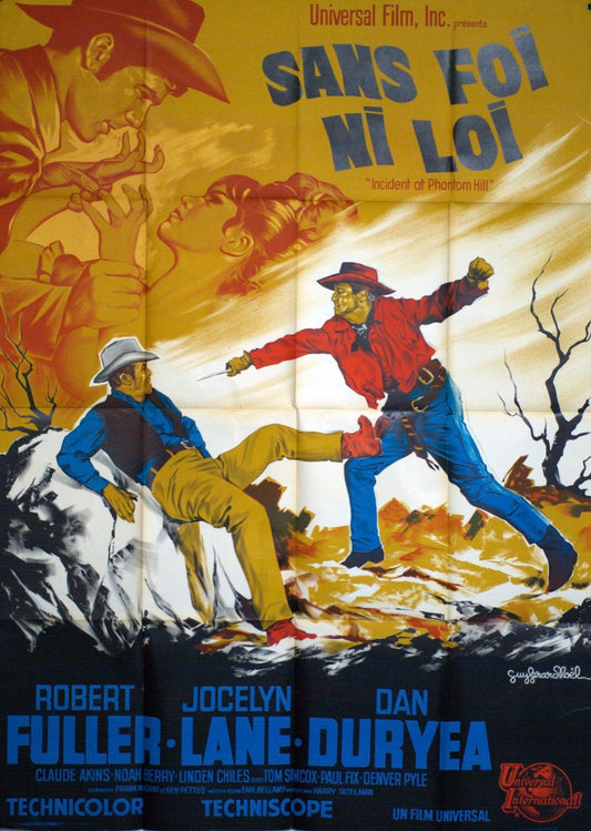 SANS FOI NI LOI ROBERT FULLER movie poster ORIGINAL 120x160