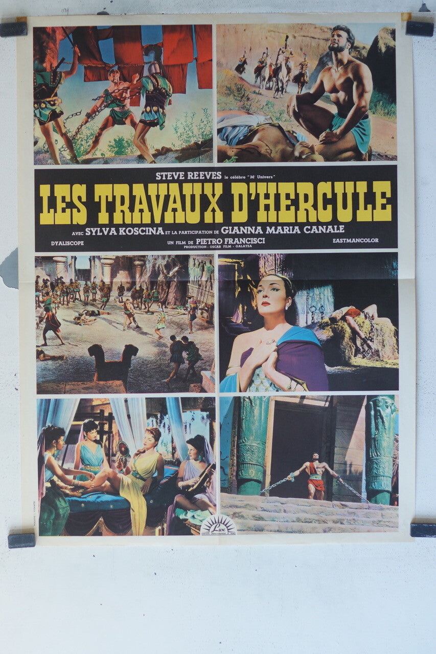 TRAVAUX D’HERCULE (LES) MOVIE POSTER ORIGINAL(60X80)Steve Reeves , Sylva Koscina