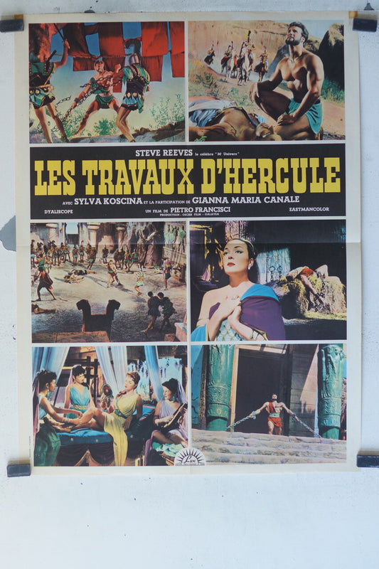TRAVAUX D’HERCULE (LES) MOVIE POSTER ORIGINAL(60X80)Steve Reeves , Sylva Koscina