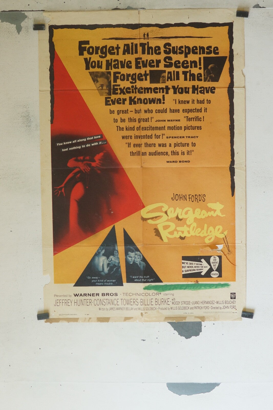 SERGEANT RUTLEDGE 70x100 ORIGINAL MOVIE POSTER JOHN FORD