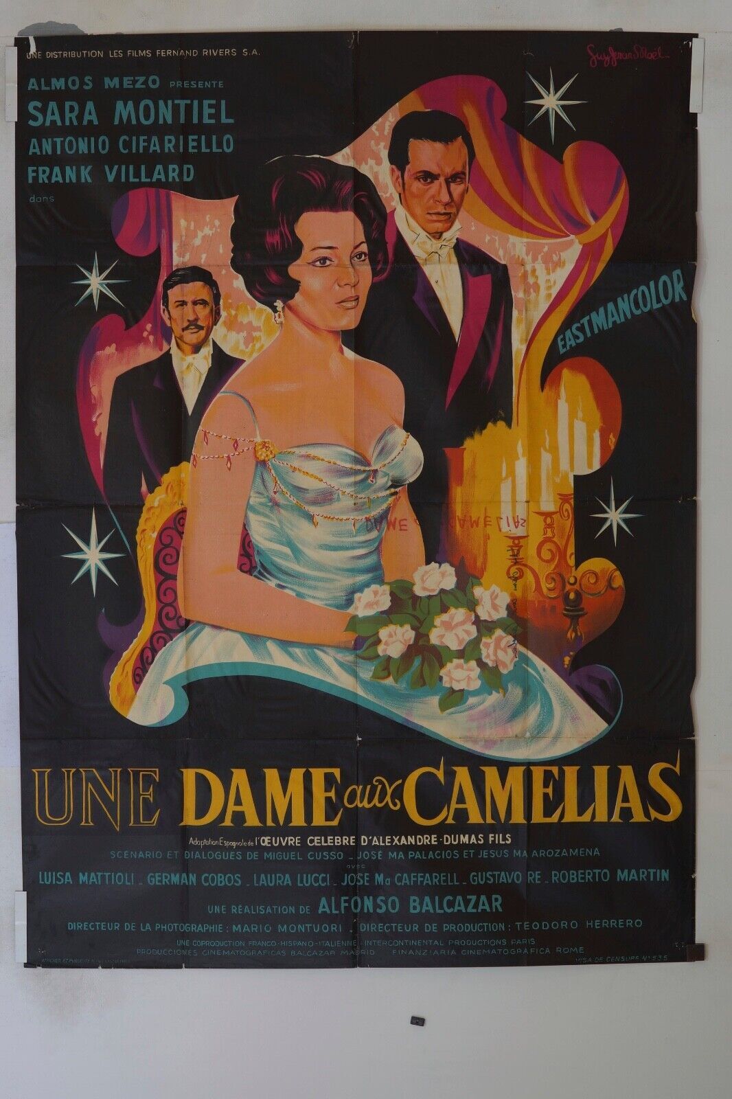 UNE DAME AUX CAMÉLIAS ORIGINAL MOVIE POSTER 120x160 SOPHIA LOREN