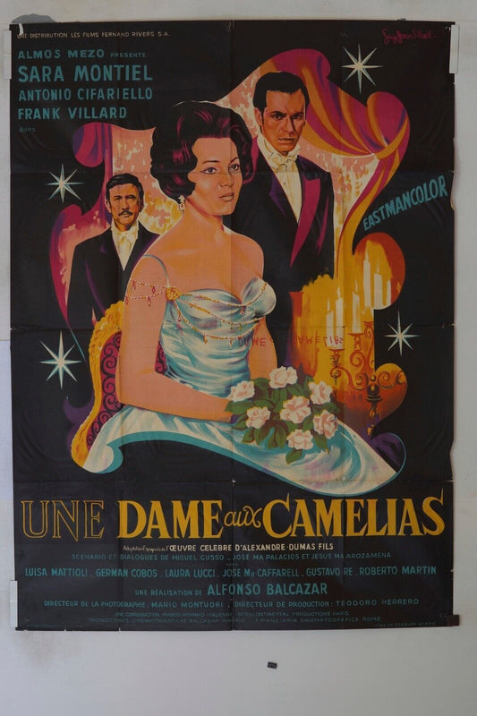 UNE DAME AUX CAMÉLIAS ORIGINAL MOVIE POSTER 120x160 SOPHIA LOREN