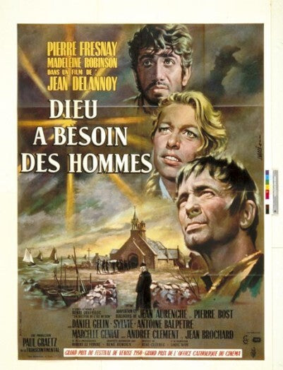 DIEU A BESOIN DES HOMMES movie poster ORIGINAL 60x80 Pierre Fresnay , Madeleine 