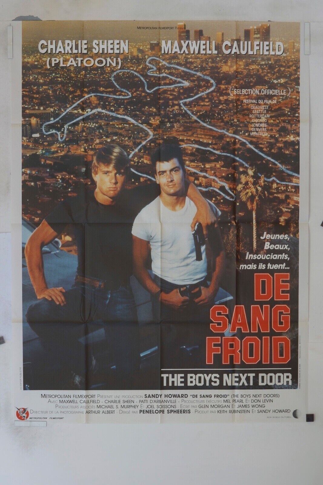 DE SANG FROID MOVIE POSTER ORIGINAL 120x160 CHARLIE SHEEN