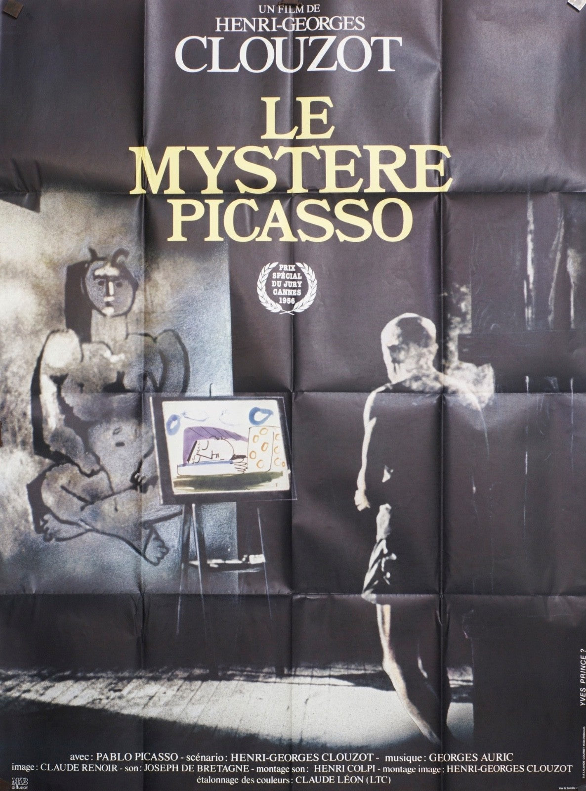 LE MYSTÈRE DE PICASSO HENRI GEORGES CLUZOT MOVIE POSTER ORIGINAL 120x160