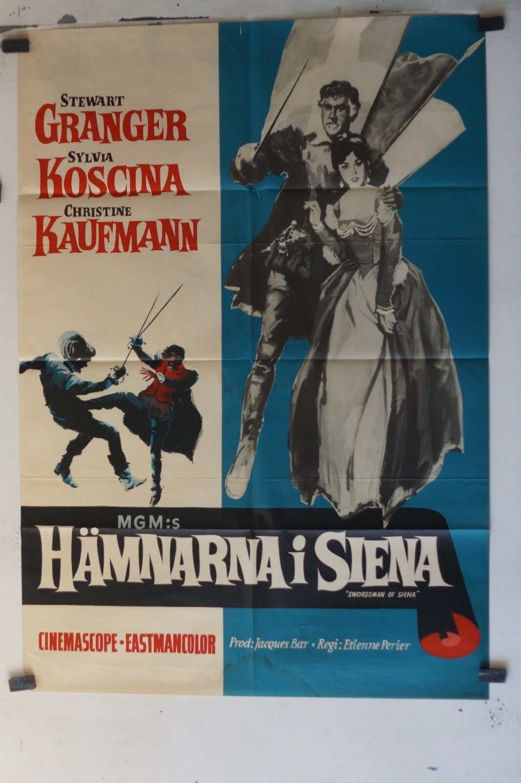 HAMNARNA I SIENA ORIGINAL MOVIE POSTER ORIGINAL 69x103 Stewart Granger