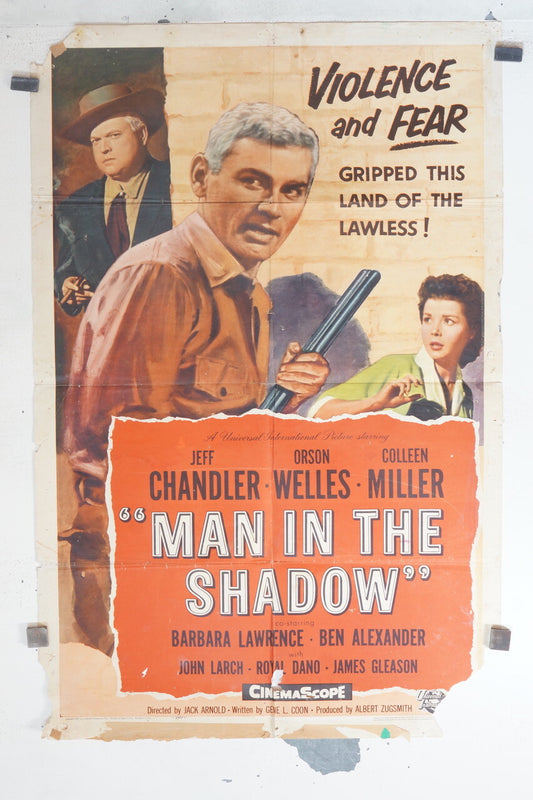 MAN IN THE SHADOW MOVIE POSTER ORIGINAL 69x103 Jeff Chandler , Orson Welles 