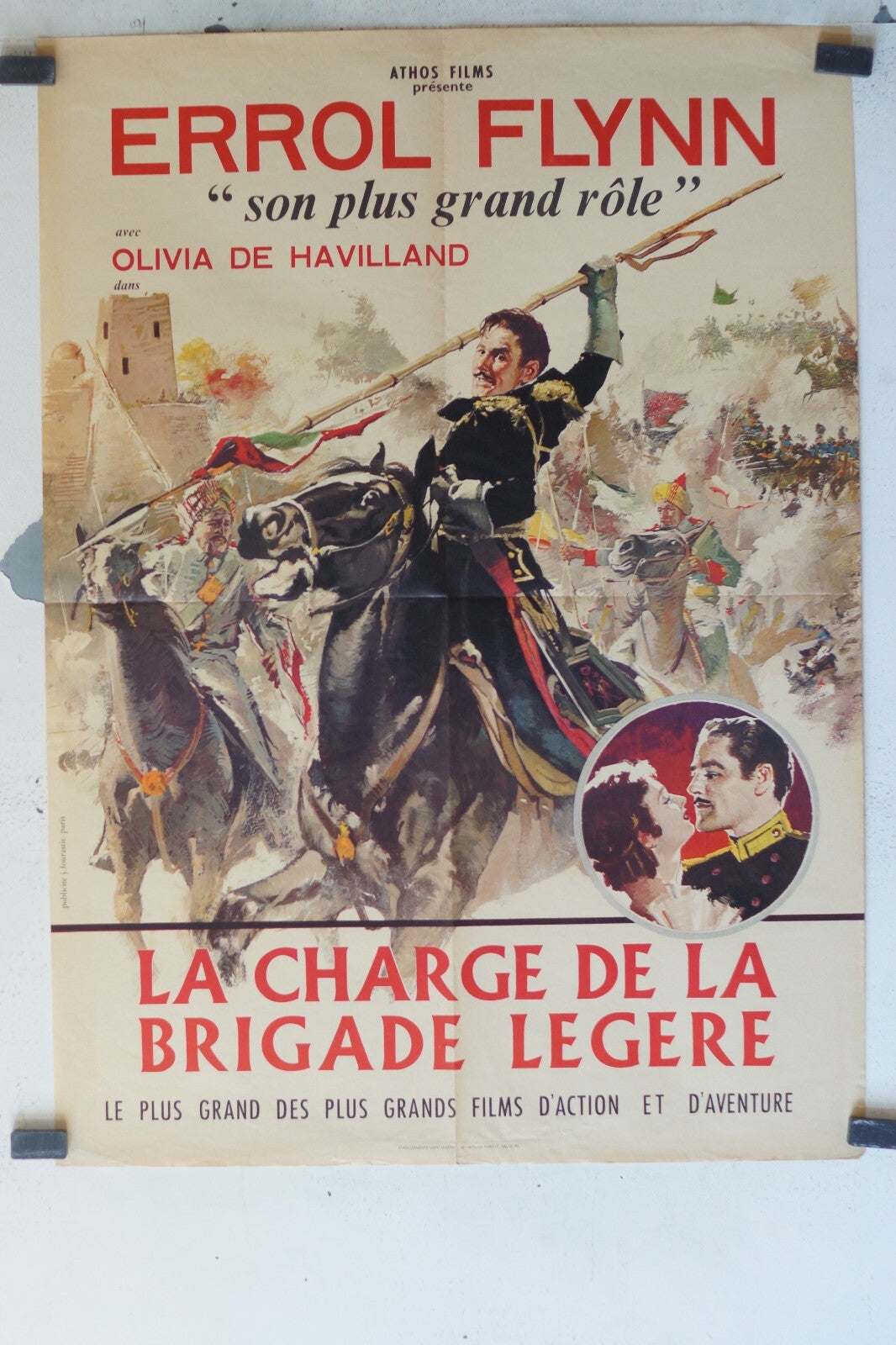 CHARGE DE LA BRIGADE LEGERE (LA) movie poster ORIGINAL 60x80, ERROL FLYNN 