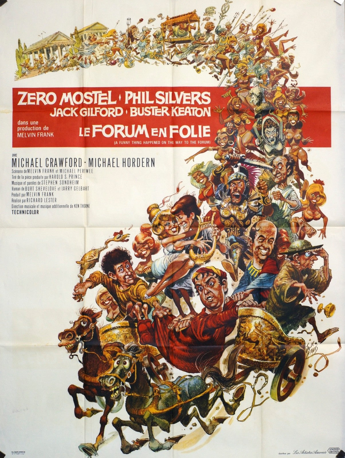 LE FORUM EN FOLIE ZERO MOSTEL MOVIE POSTER ORIGINAL 120x160