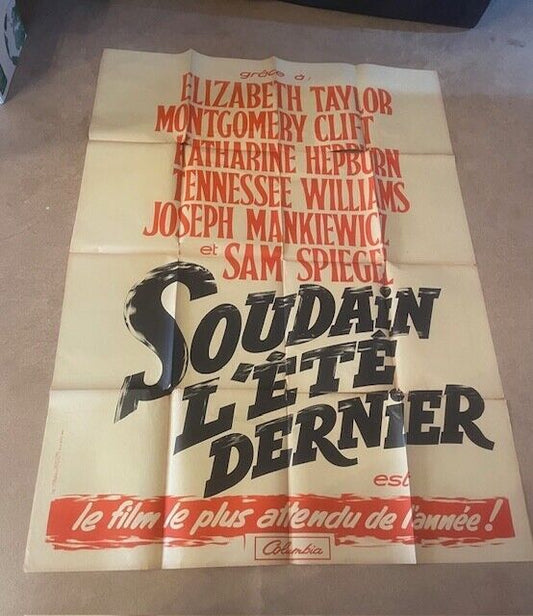 SOUDAIN L’ÉTÉ DERNIER ORIGINAL MOVIE POSTER 120x160 ELIZABETH TAYLOR