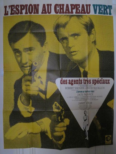 ESPION AU CHAPEAU VERT (L’) MOVIE POSTER ORIGINAL 120x160 Robert Vaughn 