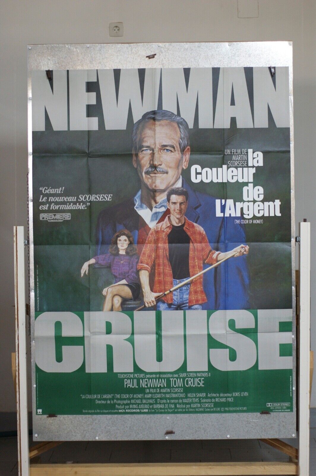 LA COULEUR DE L’ARGENT movie poster ORIGINAL (120x160) PAUL NEWMAN