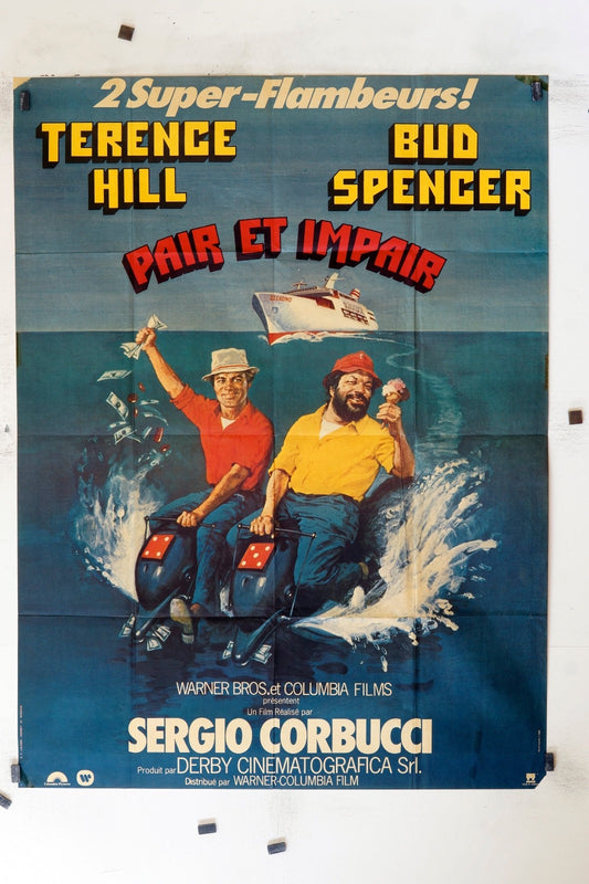 PAIR ET IMPAIR TERENCE HILL – BUD SPENCER MOVIE POSTER ORIGINAL (120X160)