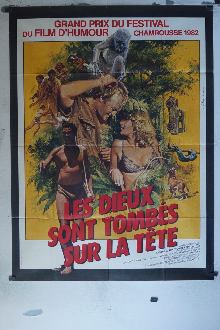 LES DIEUX SONT TOMBÉS SUR LA TÊTE MOVIE POSTER ORIGINAL 120x160 MARIUS WEYERS