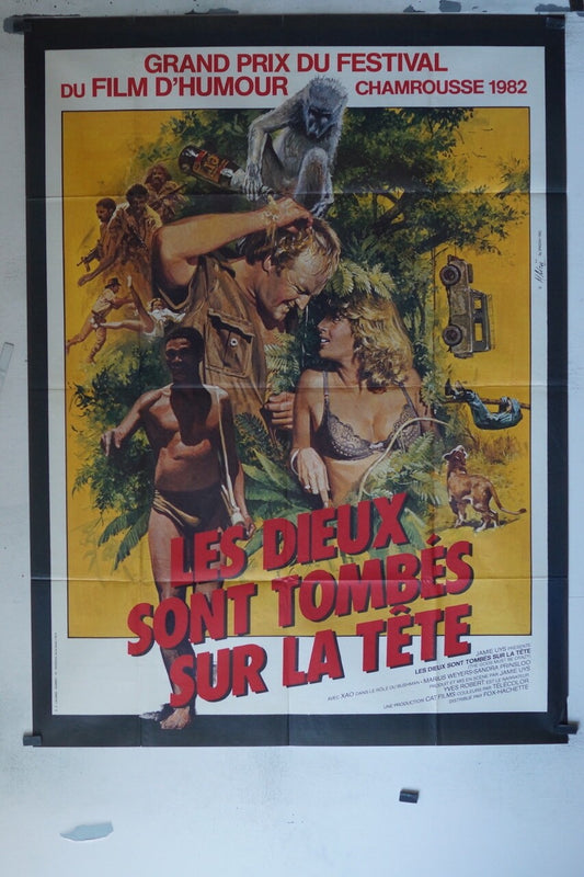 LES DIEUX SONT TOMBÉS SUR LA TÊTE MOVIE POSTER ORIGINAL 120x160 MARIUS WEYERS