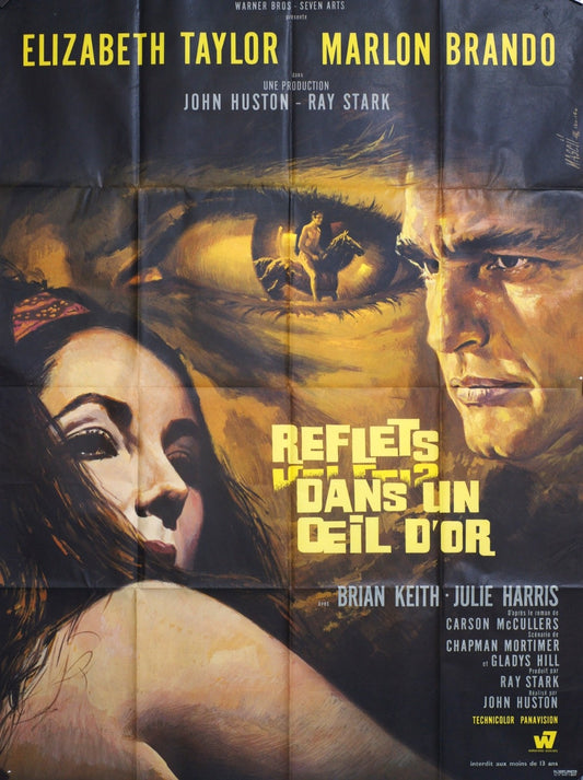 REFLETS DANS UN ŒIL D’OR ELIZABETH TAYLOR MOVIE POSTER ORIGINAL 120x160