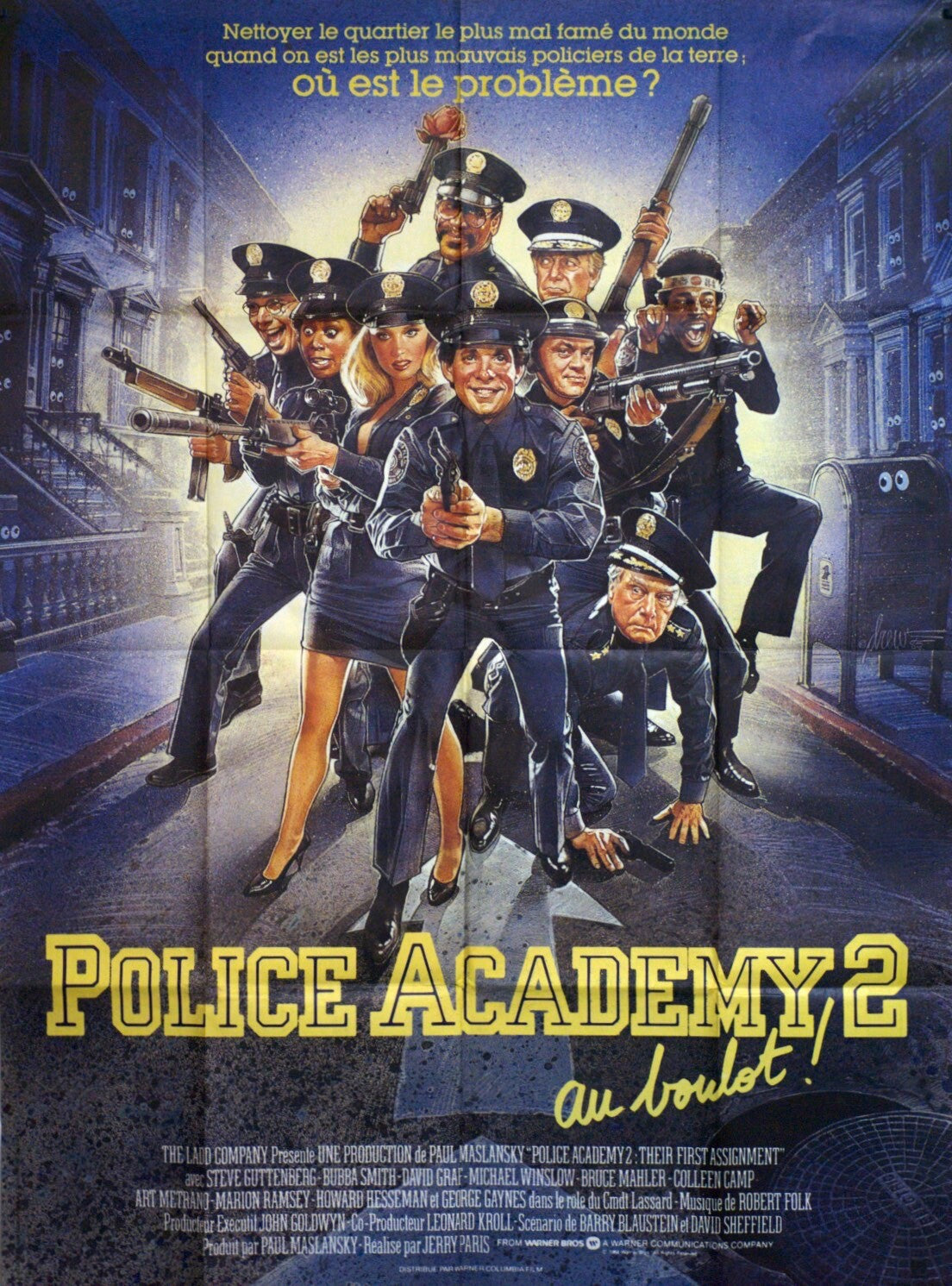 POLICE ACADEMY 2 AU BOULOT MOVIE POSTER ORIGINAL 120x160