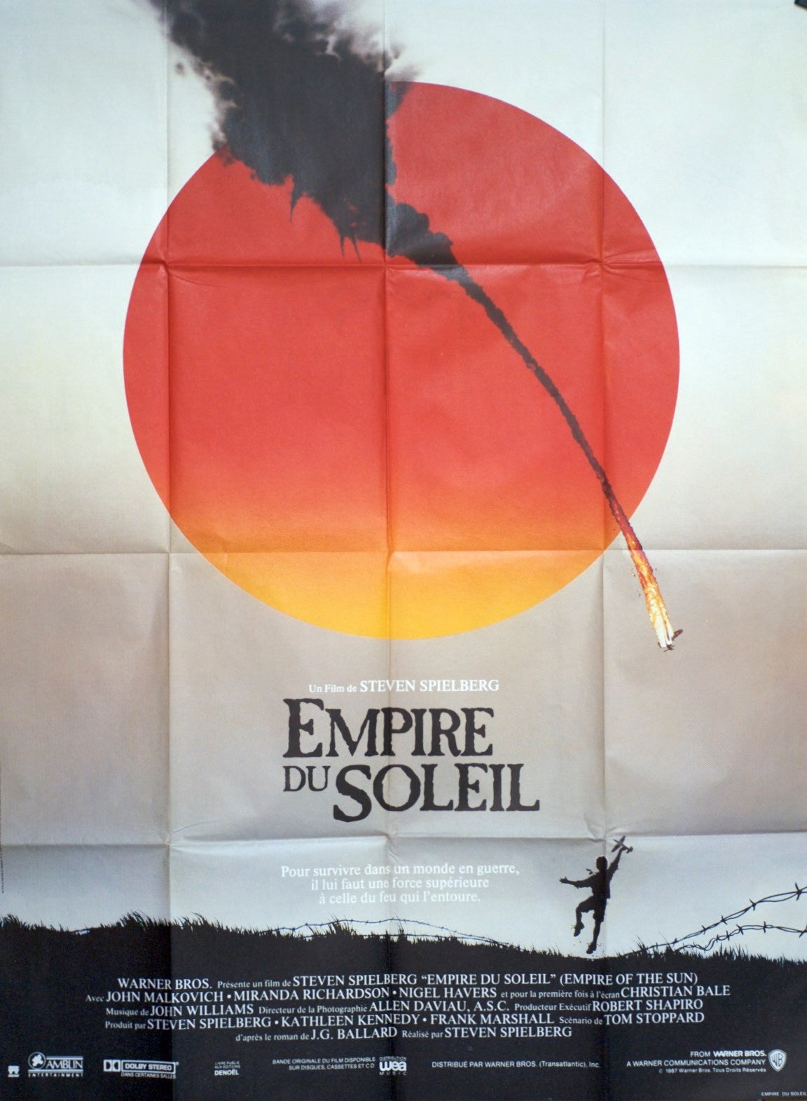 EMPIRE DU SOLEIL STEVEN SPIELBERG movie poster ORIGINAL 120x160