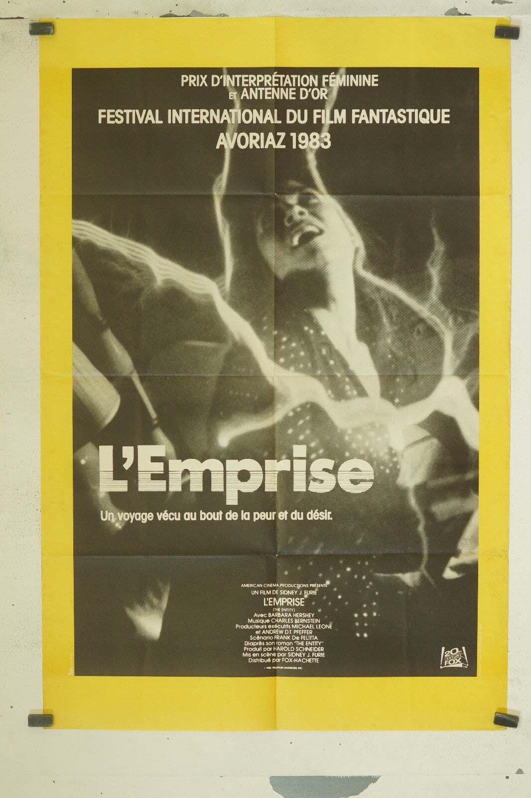 L’EMPRISE, AVORIAZ 1983 ORIGINAL120x160 BARBARA HERSHEY, CHARLES BERNSTEIN