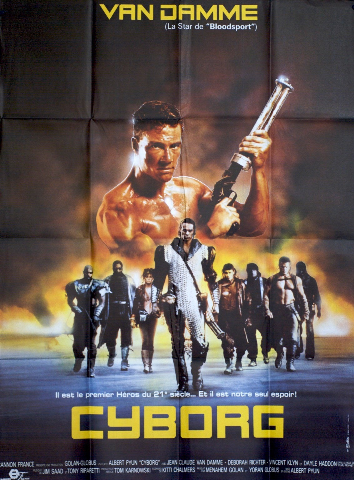 CYBORG VAN DAMME MOVIE POSTER ORIGINAL, 120X160
