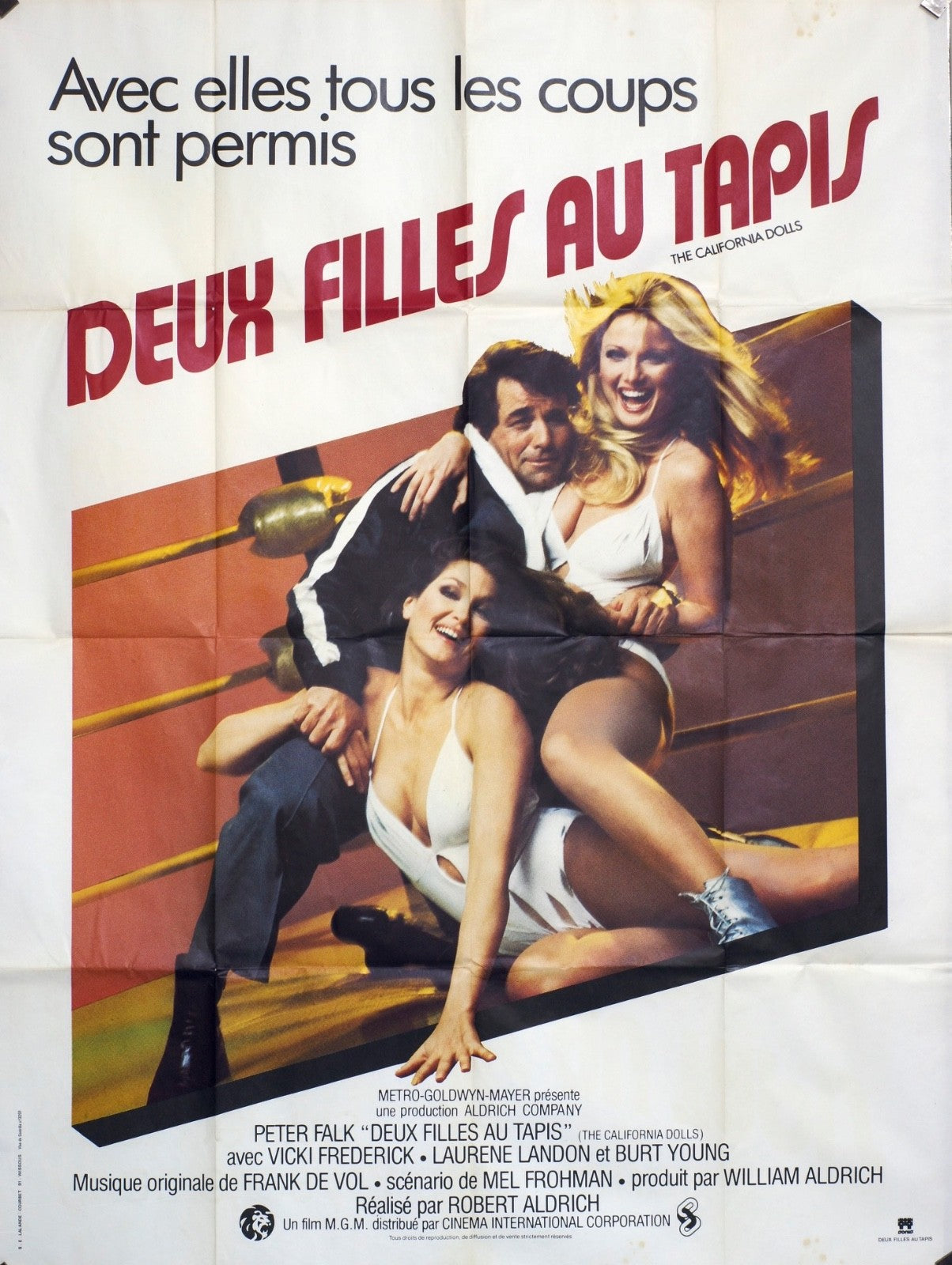 DEUX FILLES AU TAPIS PETER FALK MOVIE POSTER ORIGINAL 120x160