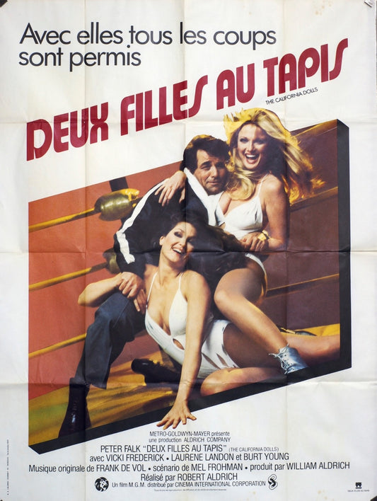DEUX FILLES AU TAPIS PETER FALK MOVIE POSTER ORIGINAL 120x160