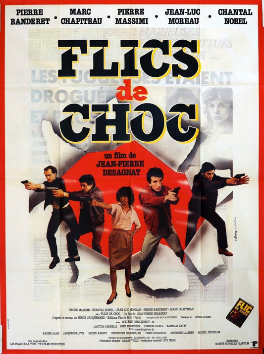 FLICS DE CHOC MOVIE POSTER ORIGINAL 120x160 PIERRE BANDERET