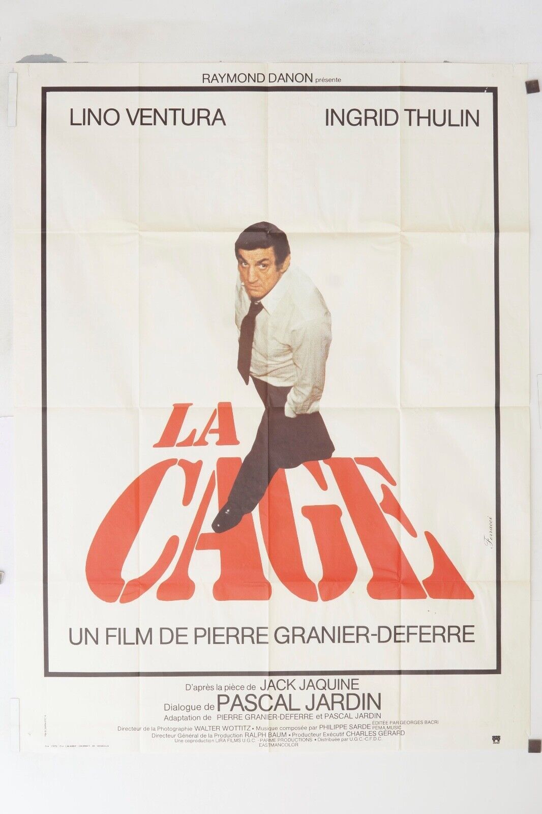 LA CAGE MOVIE POSTER ORIGINAL 120X160 LINO VENTRA