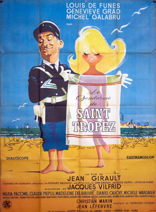 LE GENDARME DE ST TROPEZ LOUIS DE FUNÈS movie poster ORIGINAL 120x160
