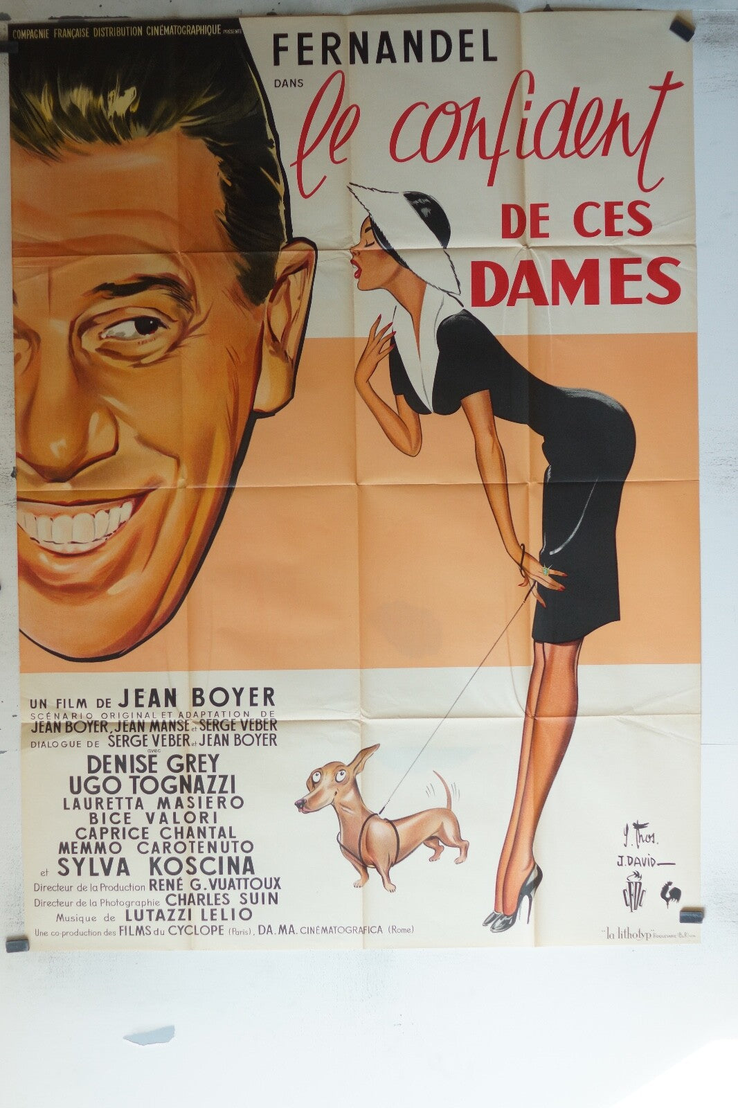 CONFIDENT DE CES DAMES (LE) MOVIE POSTER ORIGINAL120x160 Fernandel ,