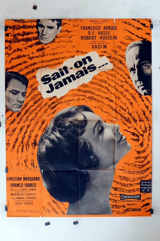 SAIT-ON JAMAIS… ROBERT HOSSEIN MOVIE POSTER ORIGINAL 120x160