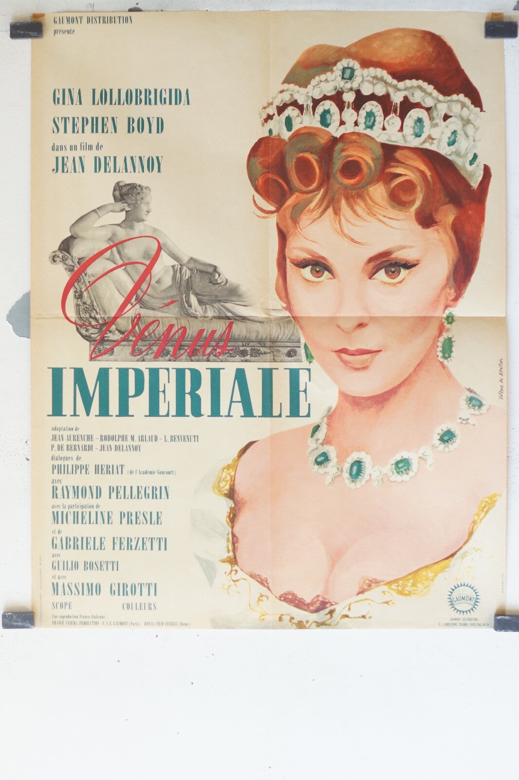 VENUS IMPERIALE MOVIE POSTER ORIGINAL (60X80) Gina Lollobrigida / Stephen Boy