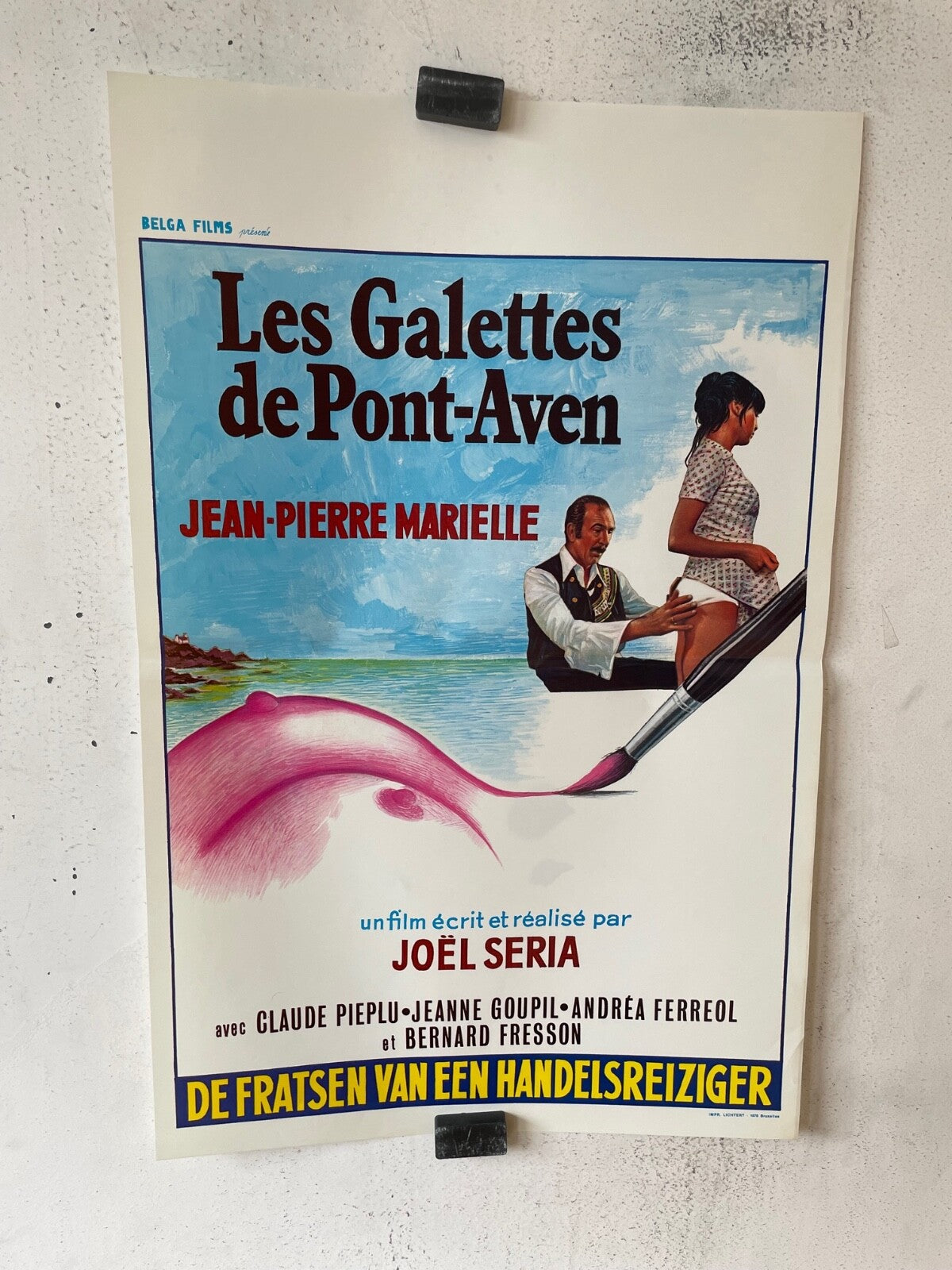LES GALETTES DE PONT-AVEN, BELGIAN MOVIE POSTER ORIGINAL 36X55 JEAN-PIERRE MARIE
