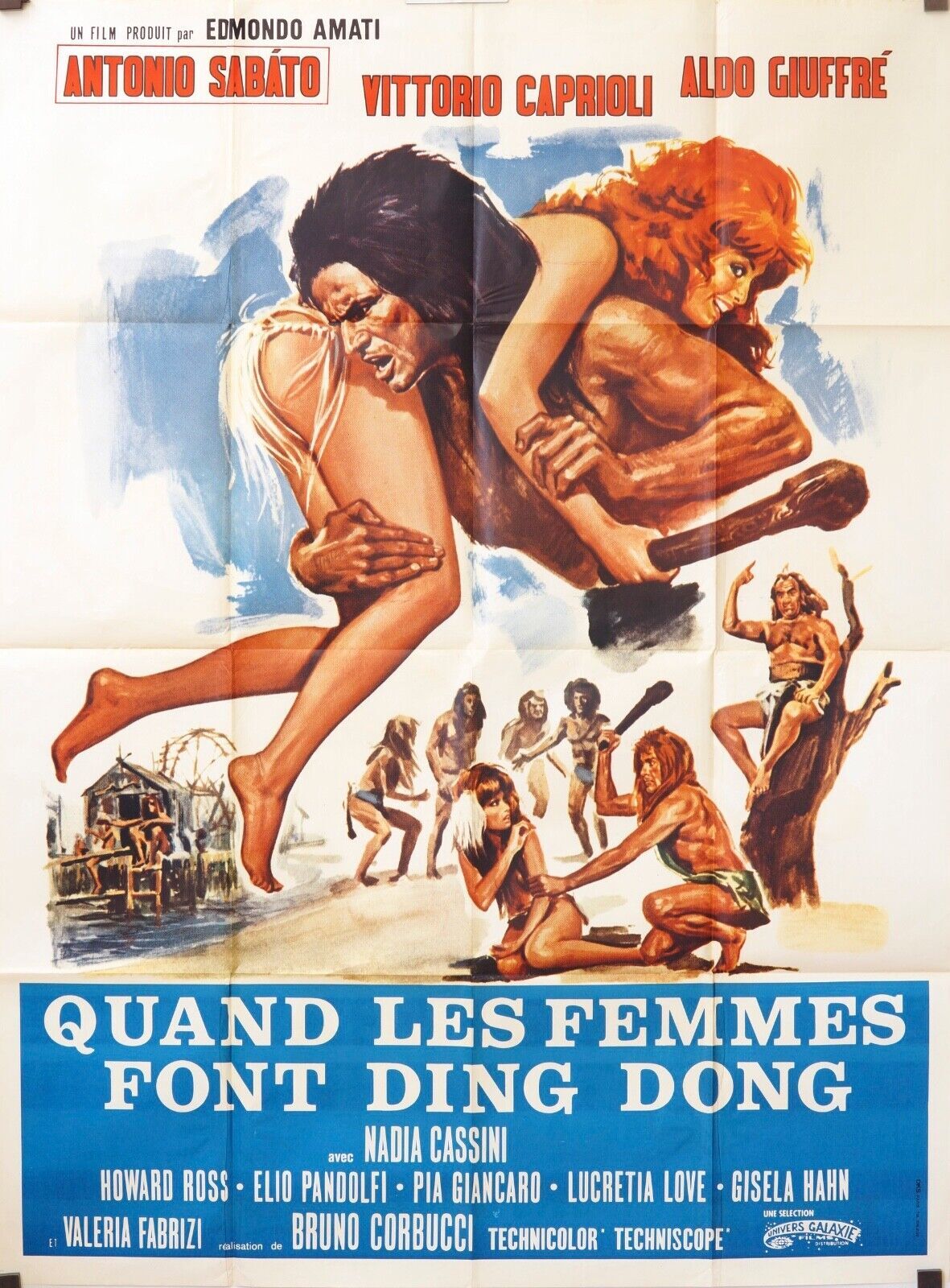 QUAND LES FEMMES FONT DING DONG ORIGINAL MOVIE POSTER 120x160 ANTONIO SABATO