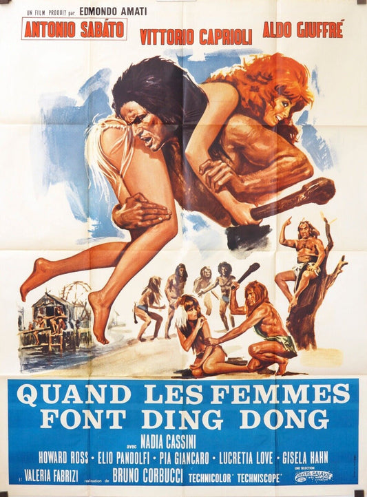 QUAND LES FEMMES FONT DING DONG ORIGINAL MOVIE POSTER 120x160 ANTONIO SABATO