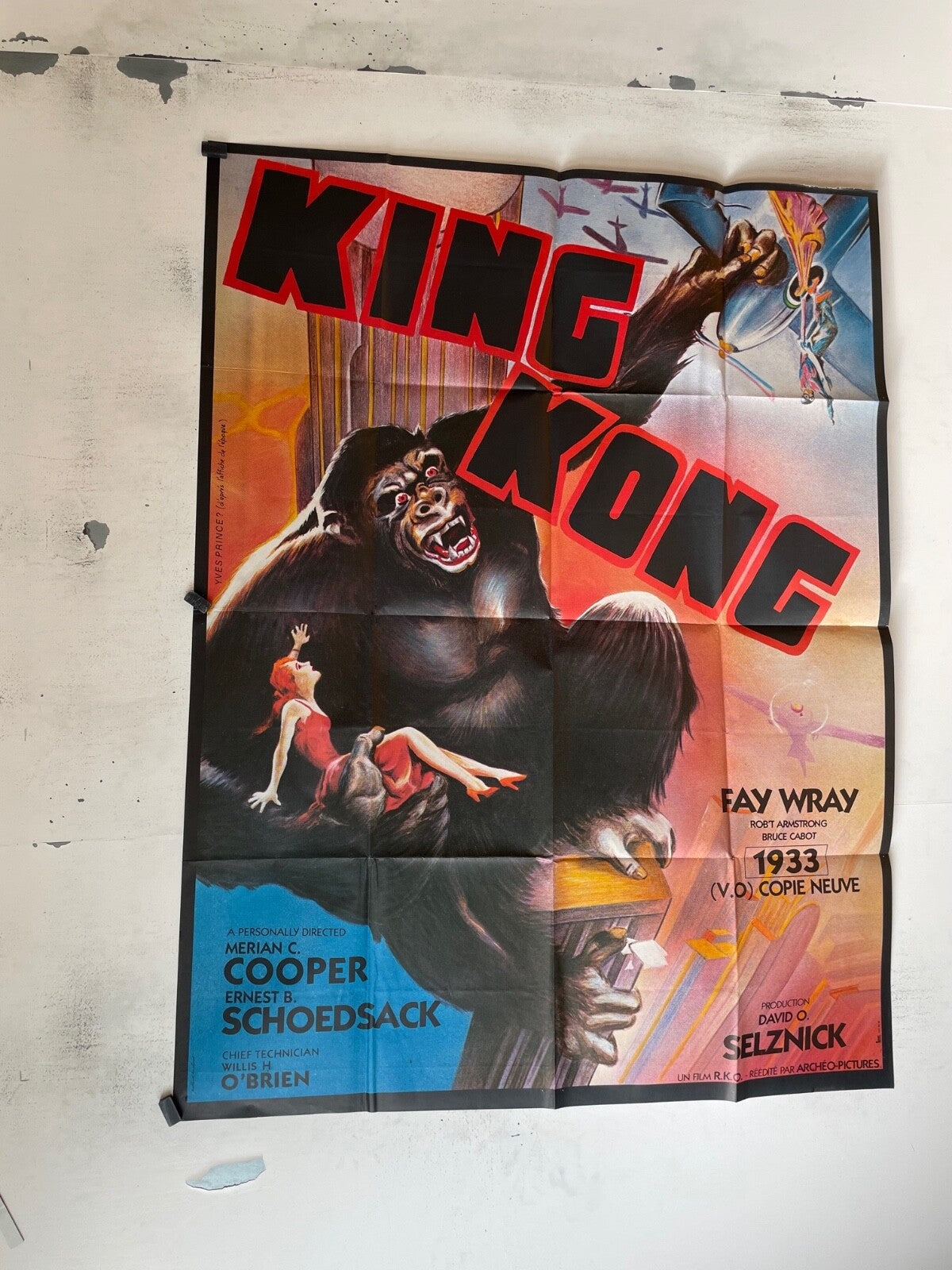 KING KONG POSTER ORIGINAL120x160 FAY WRAY – ROBERT ARMSTRONG