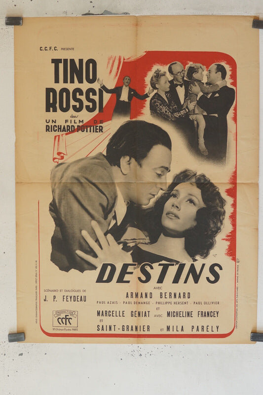 DESTINS POSTER ORIGINAL (60X80) TINO ROSSI – PAUL AZAIS