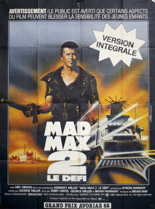 MAD MAX 2 LE DEFI  MEL GIBSON MOVIE POSTER ORIGINAL 120x160