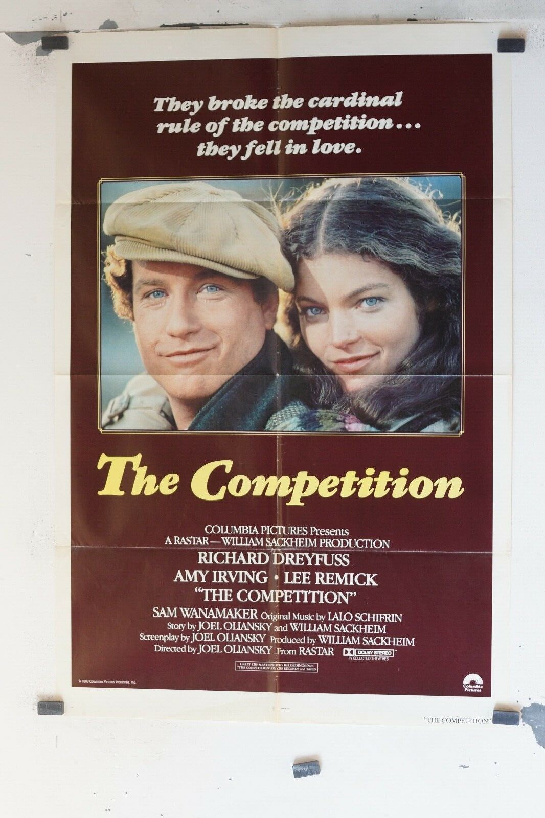  THE COMPETITION POSTER ORIGINAL 69x103, Joel Oliansky, Richard Dreyfuss 