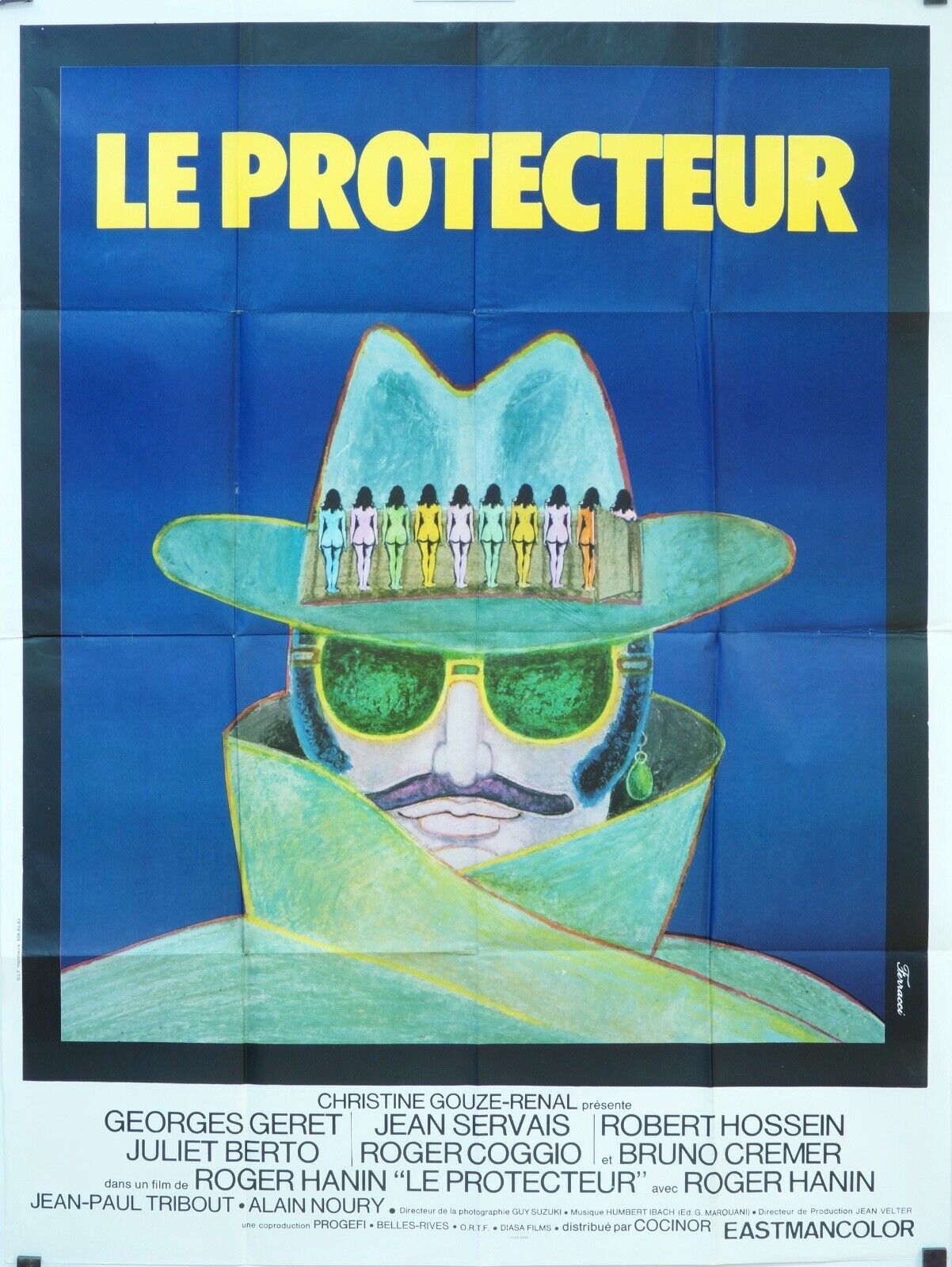 LE PROTECTEUR MOVIE POSTER ORIGINAL 120x160 GEORGE GERET