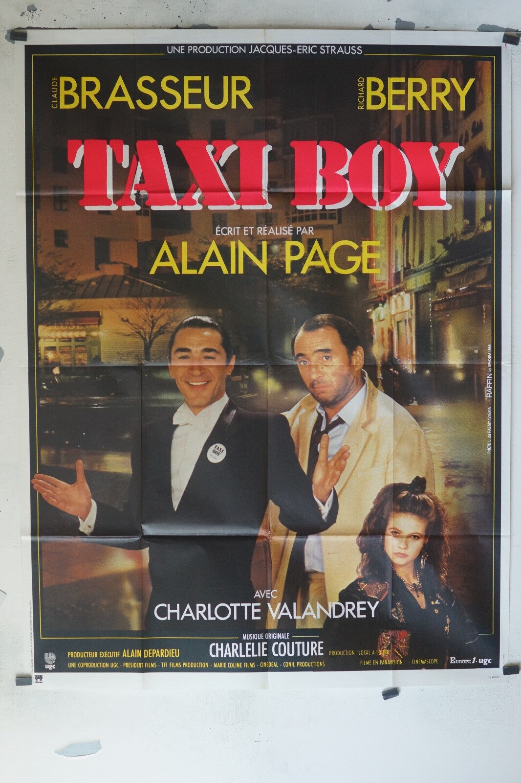 TAXI BOYS MOVIE POSTER ORIGINAL 120x160 BRASSEUR CLAUDE