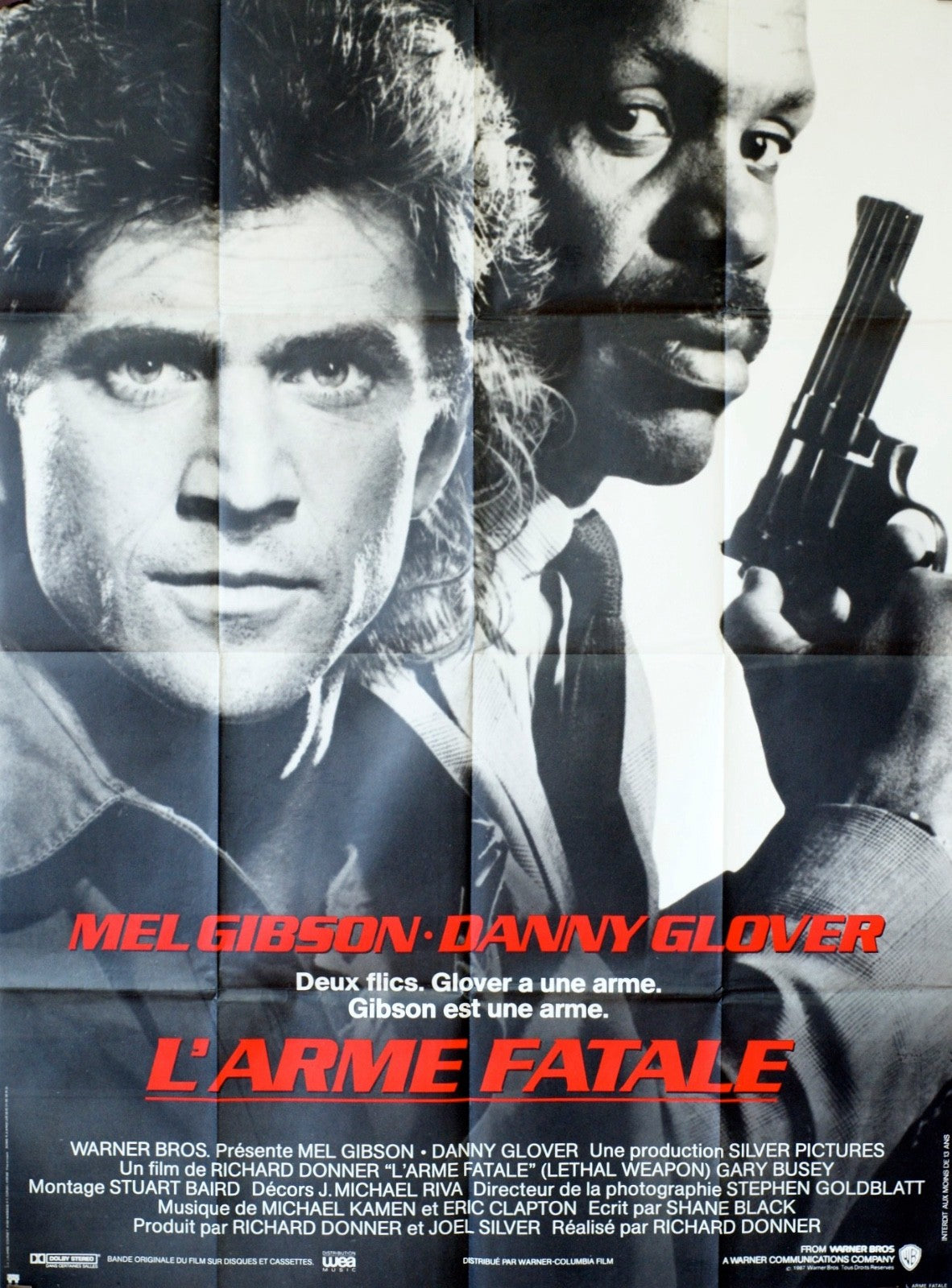 L’ARME FATALE MEL GIBSON MOVIE POSTER ORIGINAL (120X160)