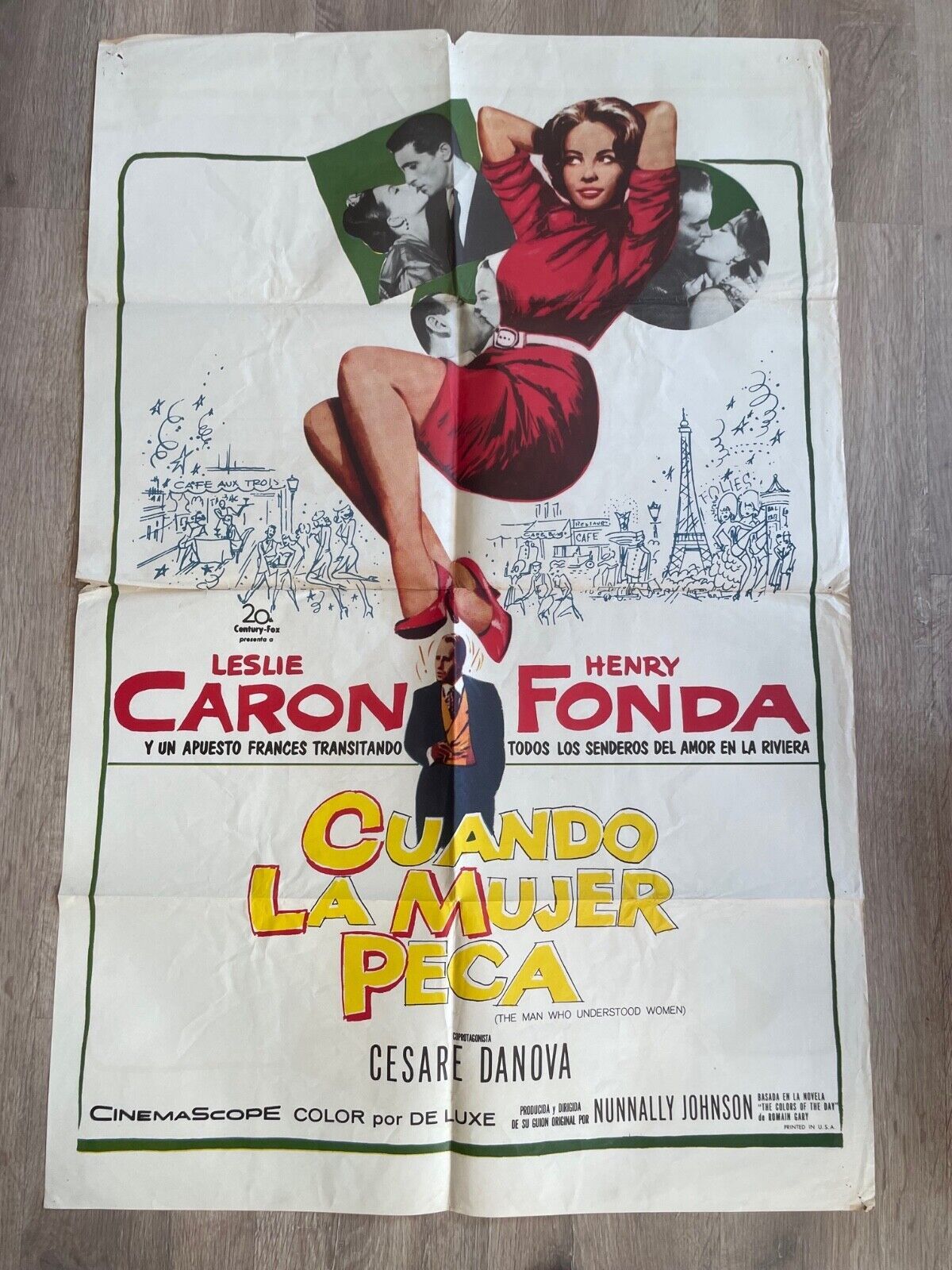 CUANDO LA MUJER PECA 70X100 original LESLIE CARON