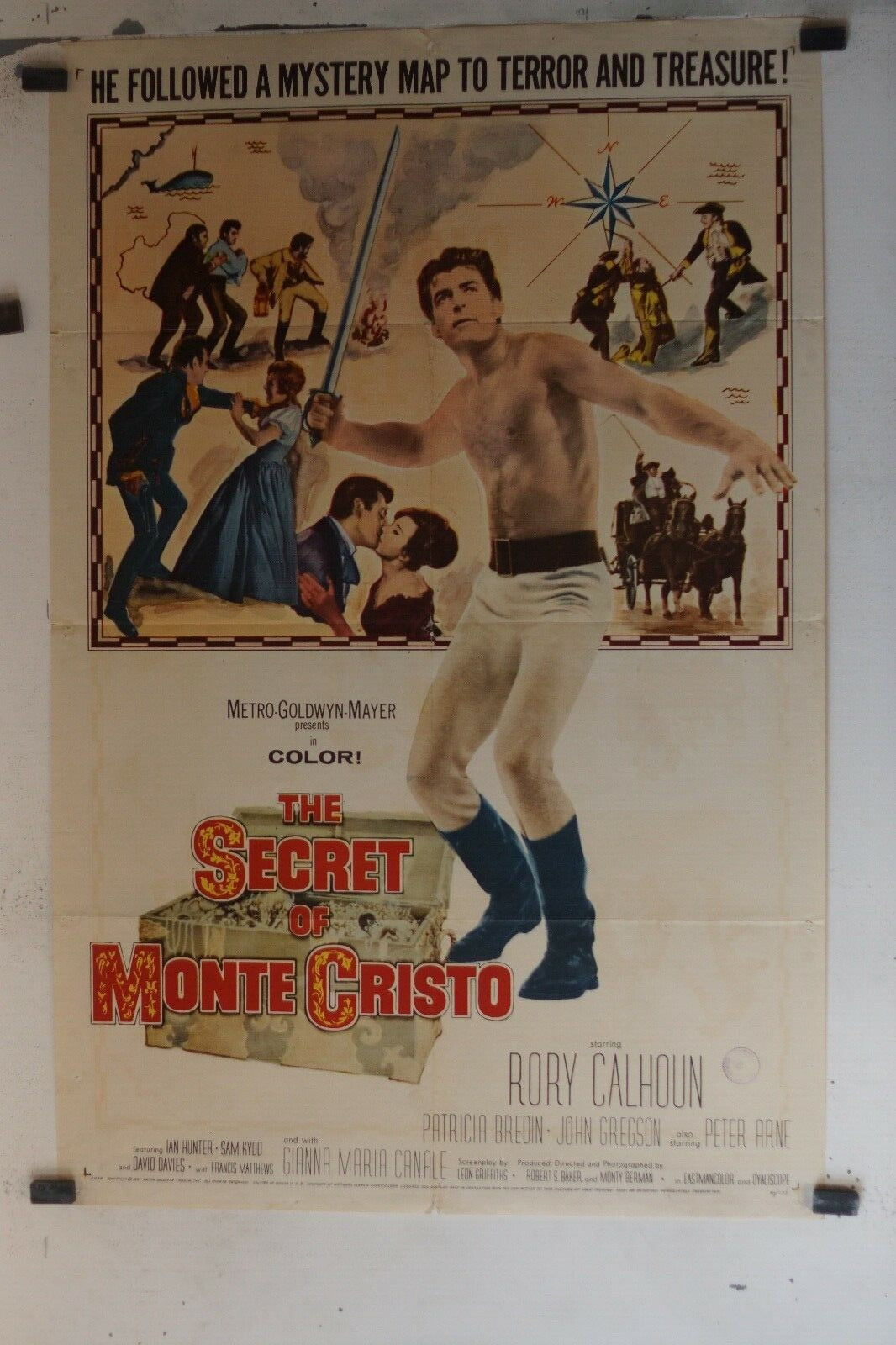 THE SECRET OF MONTE CRISTO MOVIE POSTER ORIGINAL (69x103) CALHOUN