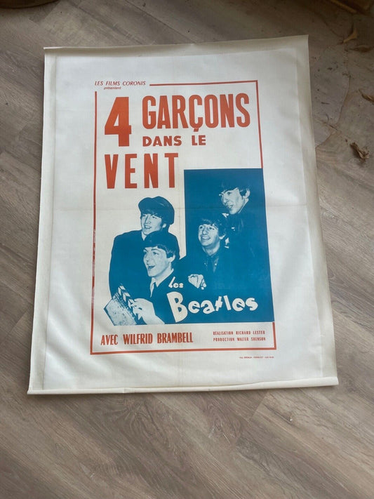 Les BEATLES « QUATRE GARÇONS DAN LE VENT ORIGINAL MOVIE POSTER (60X80)