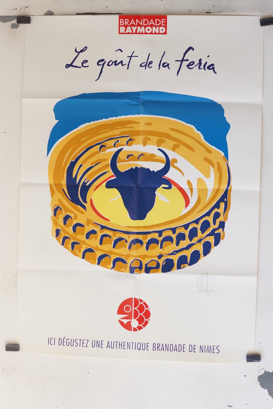 LE GOÛT DE LA FÉRIA, AFFICHE DE CORRIDA, SUD DE LA France ORIGINAL POSTER 70x100
