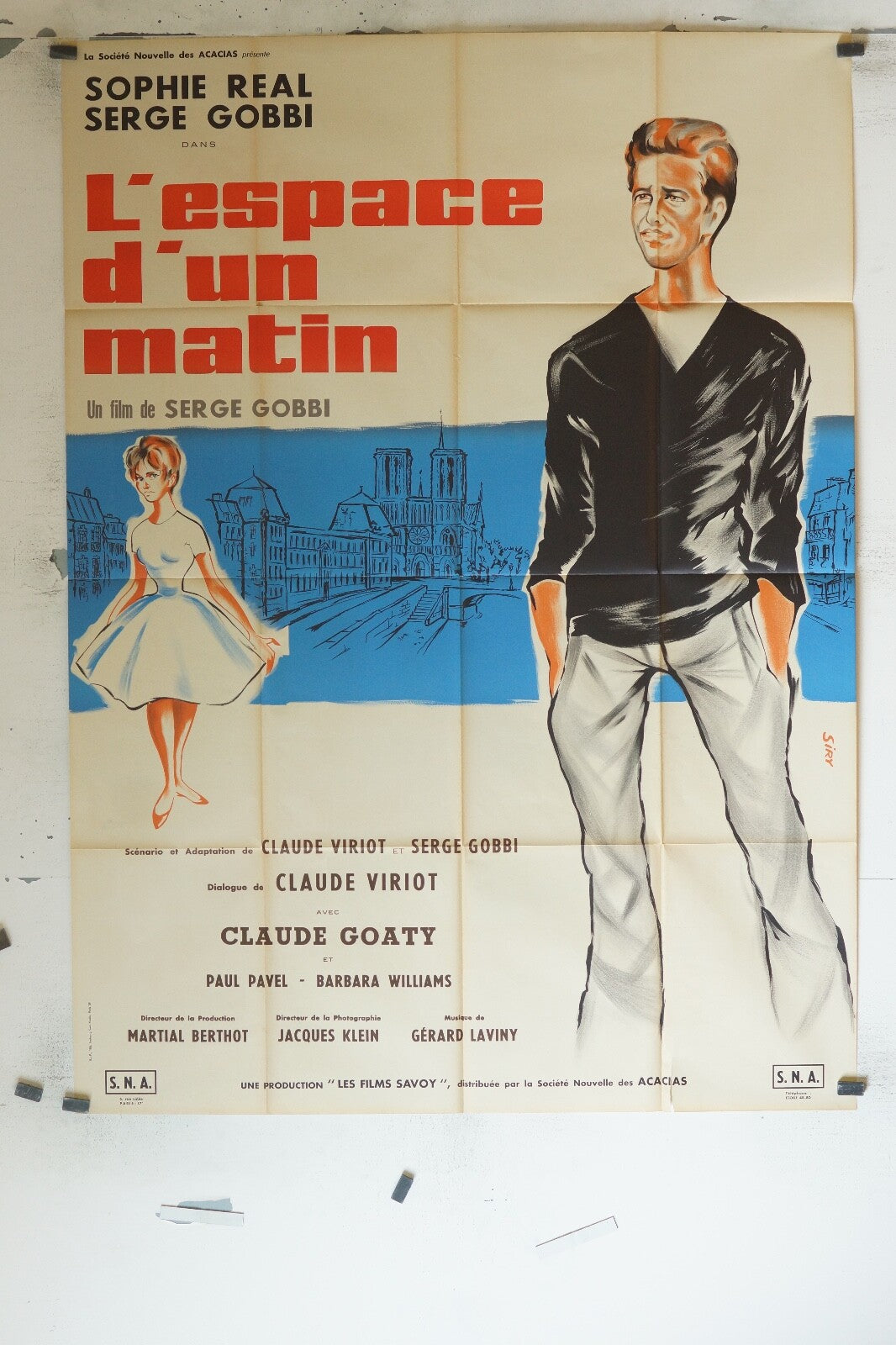 L’ESPACE D’UN MATIN POSTER ORIGINAL 120x160 SOPHIE REAL – SERGE GOBI