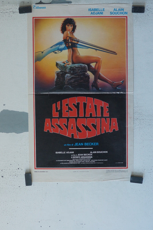 L’ESTATE ASSASSINA POSTER ORIGINAL 33X56 ISABELLE ADJANI